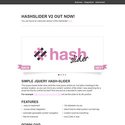 hash slider by manjographics
