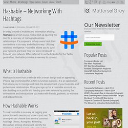 Hashable – Networking With Hashtags