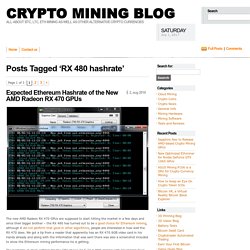 RX 480 hashrate - Crypto Mining Blog