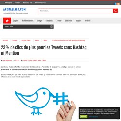 23% de clics de plus pour les Tweets sans Hashtag ni Mention