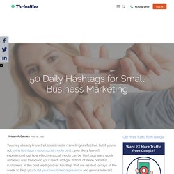 50 Hashtags to Use for Each Day of the Week