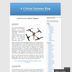 Haskell « A Critical Systems Blog