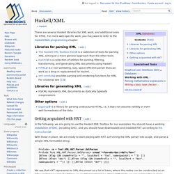 Haskell/XML