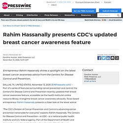 Rahim Hassanally presents CDC's updated breast cancer awareness feature - EIN Presswire