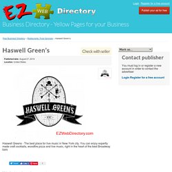 Haswell Green's - The Best Places For Live Music In NYC