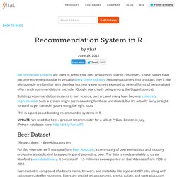 Recommendation System in R