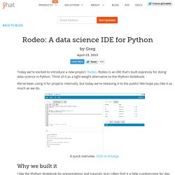 Rodeo: A data science IDE for Python