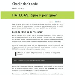 HATEOAS: ¿qué y por qué? - Charlie don't code