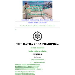 Hatha Yoga Pradipika: Chapter 1. On Âsanas