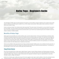 Hatha Yoga - Yoga From Home