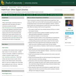 Other Digital Libraries - HathiTrust - Research Guides at Baylor University