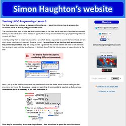Simon Haughton's website: LOGO Programming