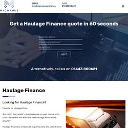 Finance for Haulage Firms