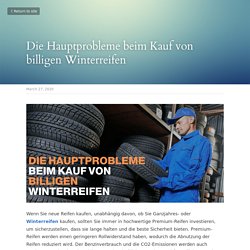 Die Hauptprobleme beim Kauf von billigen Winterreifen