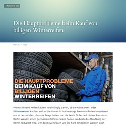 Die Hauptprobleme beim Kauf von billigen Winterreifen