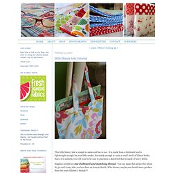 i have to say...: little library tote tutorial