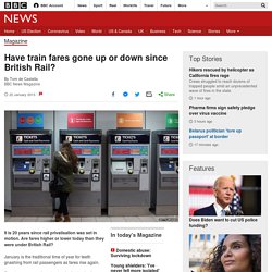 Have train fares gone up or down since British Rail?
