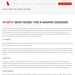 9 "Must Haves" for a Graphic Designer