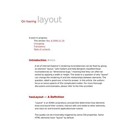 On having layout — the concept of hasLayout in IE/Win
