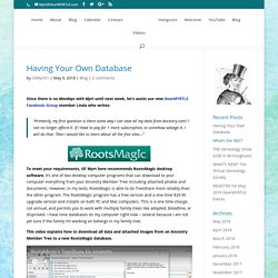 Having Your Own Database