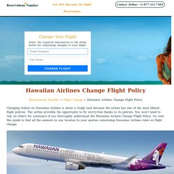 Hawaiian Airlines Change Flight Policy, Change Fee, Same Day