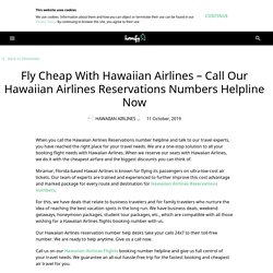 Call Our Hawaiian Airlines Reservations Number toll free Now