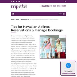 Hawaiian Airlines Online Reservations +1-855-653-0624
