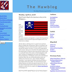 The Hawblog: Mark Twain's flag for the American colony in the Philippines...