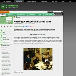 Marvin Hawkins's Blog - Hosting A Successful Game Jam