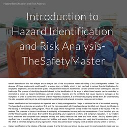 Hazard Identification and Risk Analysis