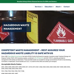 Hazardous Waste Disposal service