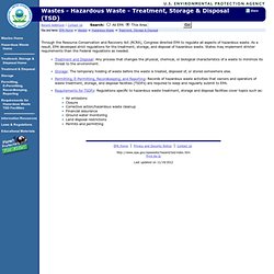 Hazardous Waste (TSDF)