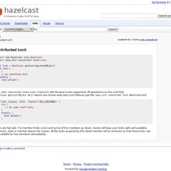 Lock - hazelcast - Distributed Lock - In-Memory Data Grid for Java