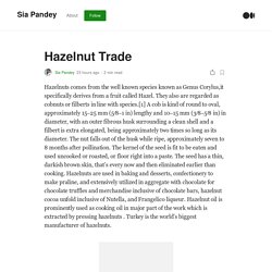 Hazelnut Trade. Hazelnuts comes from the well known…