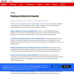 Hazing incidents in Canada