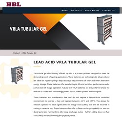 hblbatteries- LEAD ACID VRLA TUBULAR GEL