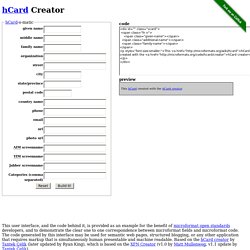 hCard Creator