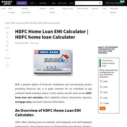 HDFC Home Loan EMI Calculator