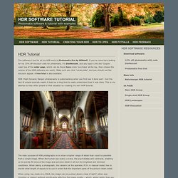 HDR Software Tutorial