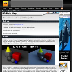 HDRIs In Maya - 3dtutorialzone.com