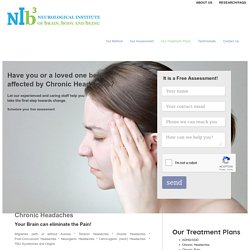 Effective Chronic Headache Treatment in Toronto at NIb3