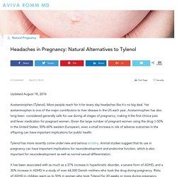 Headaches in Pregnancy: Natural Alternatives to Tylenol - Aviva Romm MD