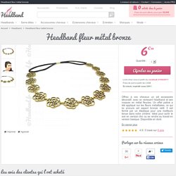 Headband fleur métal bronze