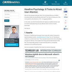 Headline Psychology: 8 Tricks to Attract User Attention