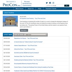 Headlines Archive - ProCon.org