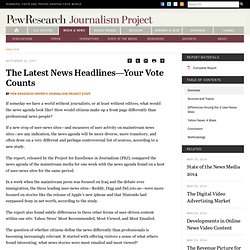 The Latest News Headlines—Your Vote Counts