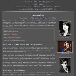 Headshot Guide - All About Headshot Photography