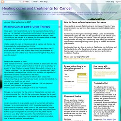 Healing Cancer part 6- Urine Therapy