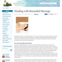 Healing with Remedial Massage