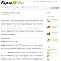 Health Benefits of Clove Oil